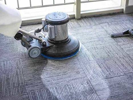 A carpet being machine-cleaned in a Nairobi home